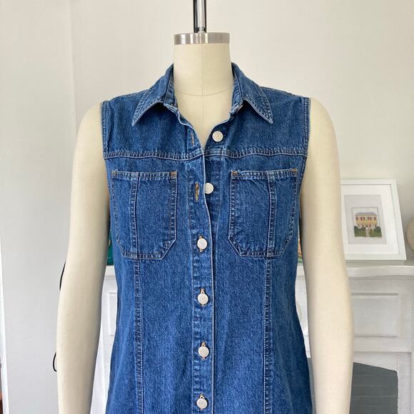 Vintage Bill Blass Button Up Denim Dress - Picture 2 of 4